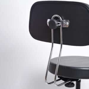 Tabouret avec dossier Haut de Gamme Simili Cuir Noir